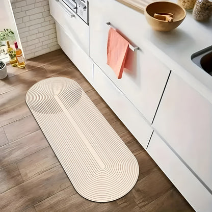 AquaStone Diatomit Bademåtte med Ekstra Høj Absorbering, Blød Overflade og Skridsikker Bund
