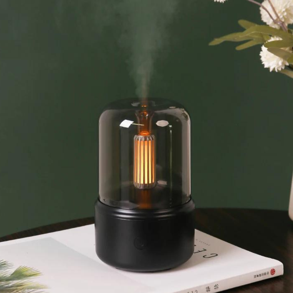 Aromin Bærbar Mini Aromadiffuser med Natlys