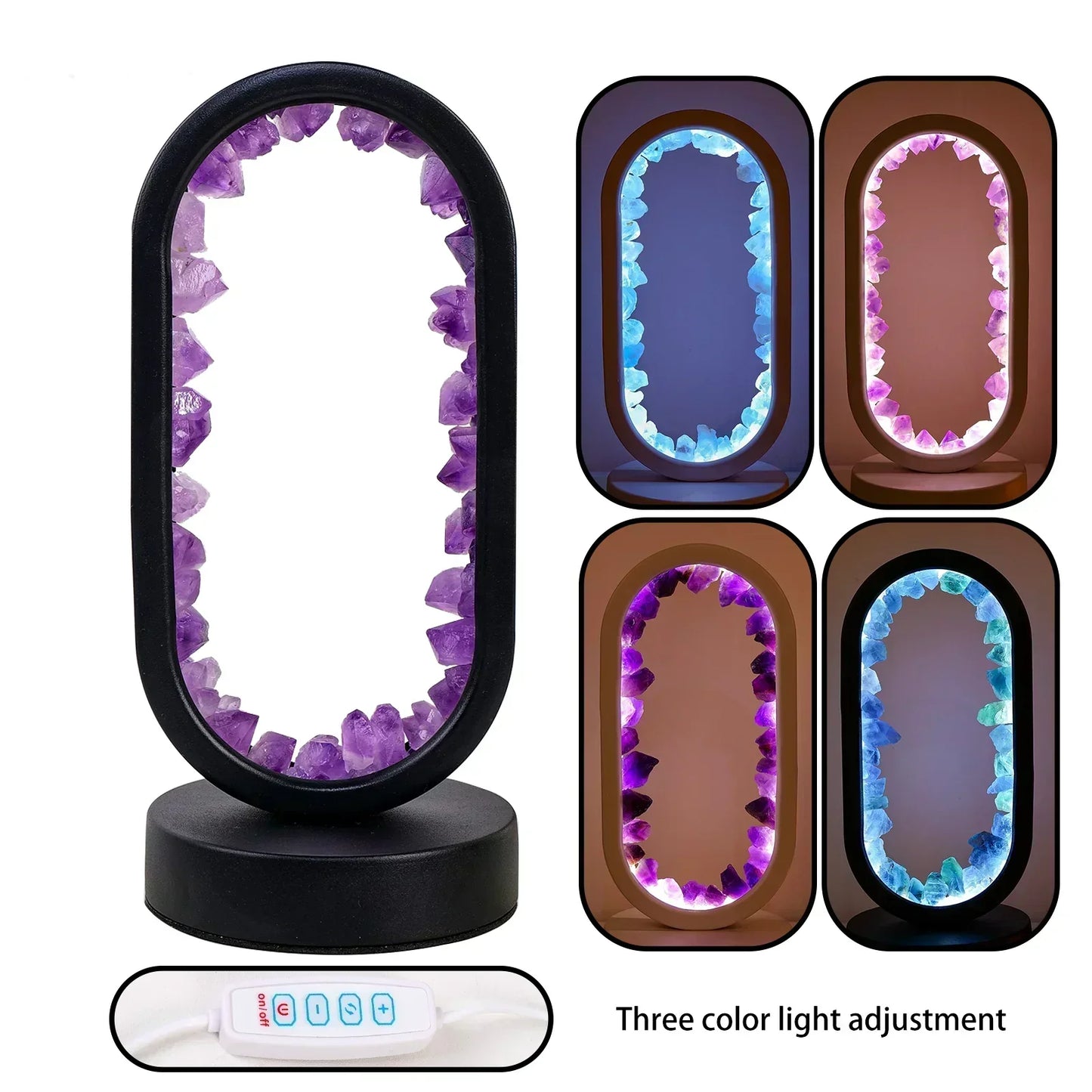 AuraStone Naturlig Ametyst Serenity Lampe