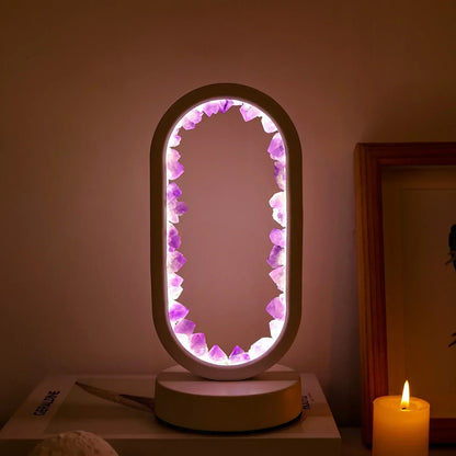AuraStone Naturlig Ametyst Serenity Lampe
