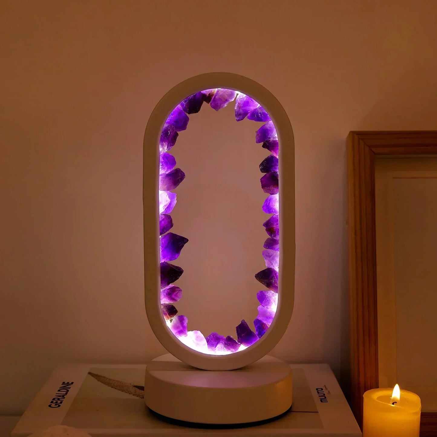 AuraStone Naturlig Ametyst Serenity Lampe