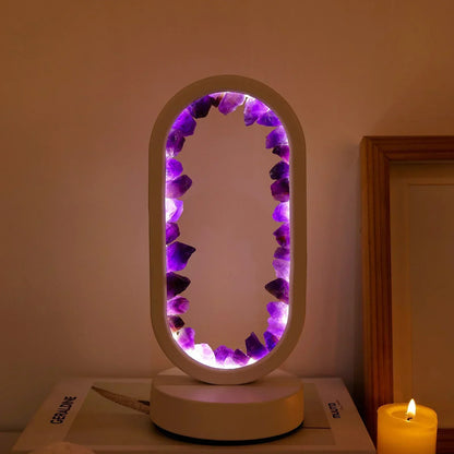 AuraStone Naturlig Ametyst Serenity Lampe