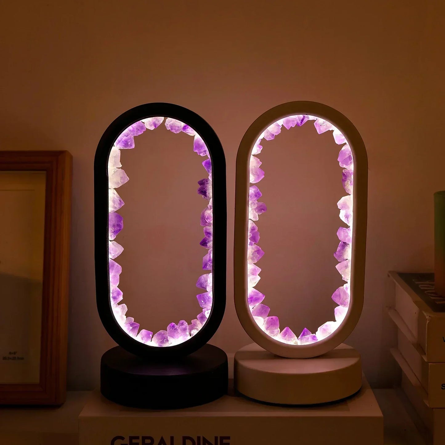 AuraStone Naturlig Ametyst Serenity Lampe