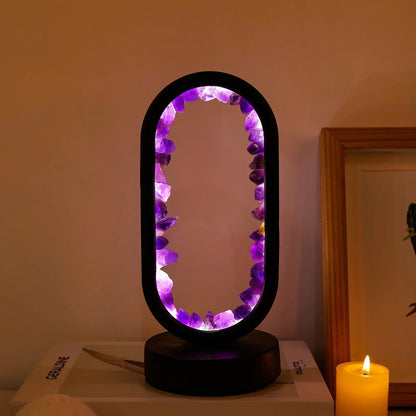 AuraStone Naturlig Ametyst Serenity Lampe