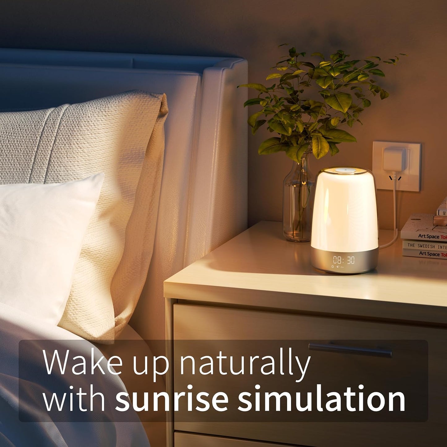 Aurora Wake-Up Light Solopgangsvækkeur med Naturlyde