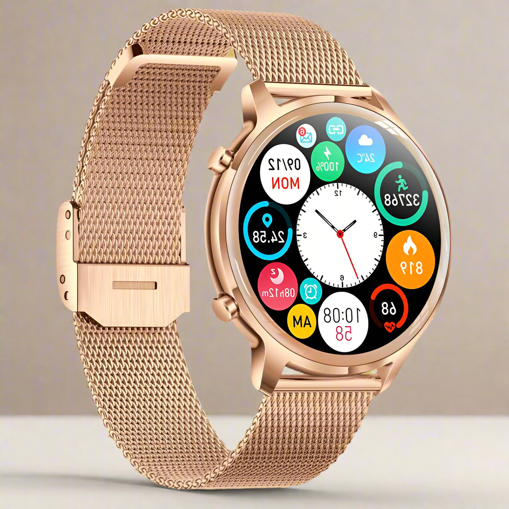 Aurora Smartwatch til Kvinder med Fitnessfunktioner og Notifikationer