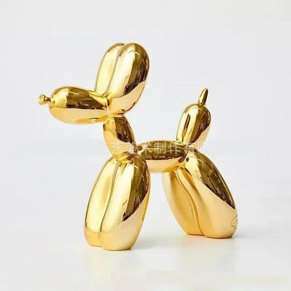 Ballonhundeskulptur i moderne resin med legende design til stilfuld boligindretning