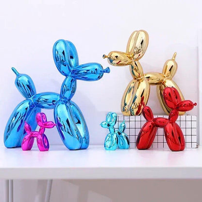 Ballonhundeskulptur i moderne resin med legende design til stilfuld boligindretning