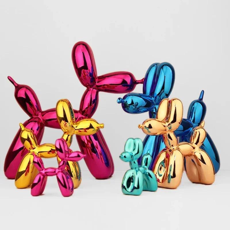 Ballonhundeskulptur i moderne resin med legende design til stilfuld boligindretning
