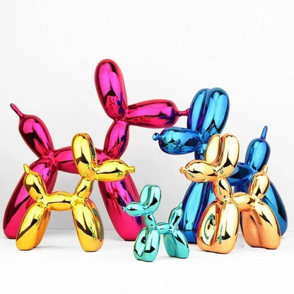 Ballonhundeskulptur i moderne resin med legende design til stilfuld boligindretning