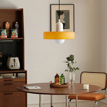Bauhaus Pendellampe i Farvet Glas med Moderne Design