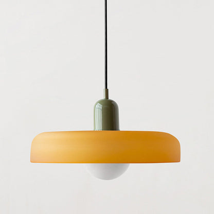 Bauhaus Pendellampe i Farvet Glas med Moderne Design
