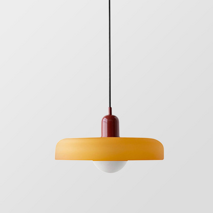 Bauhaus Pendellampe i Farvet Glas med Moderne Design