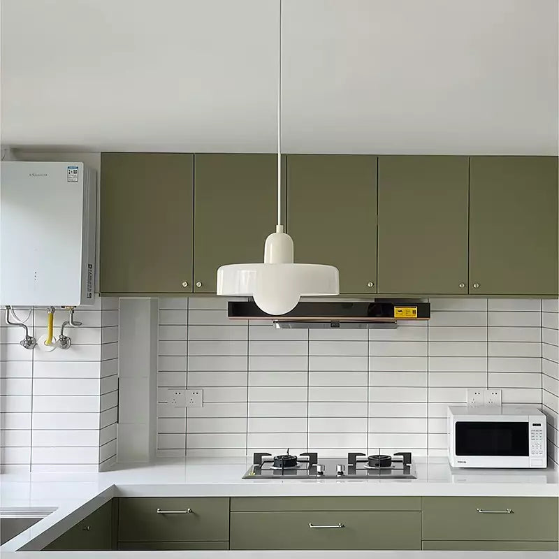 Bauhaus Pendellampe i Farvet Glas med Moderne Design