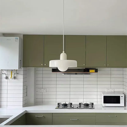 Bauhaus Pendellampe i Farvet Glas med Moderne Design