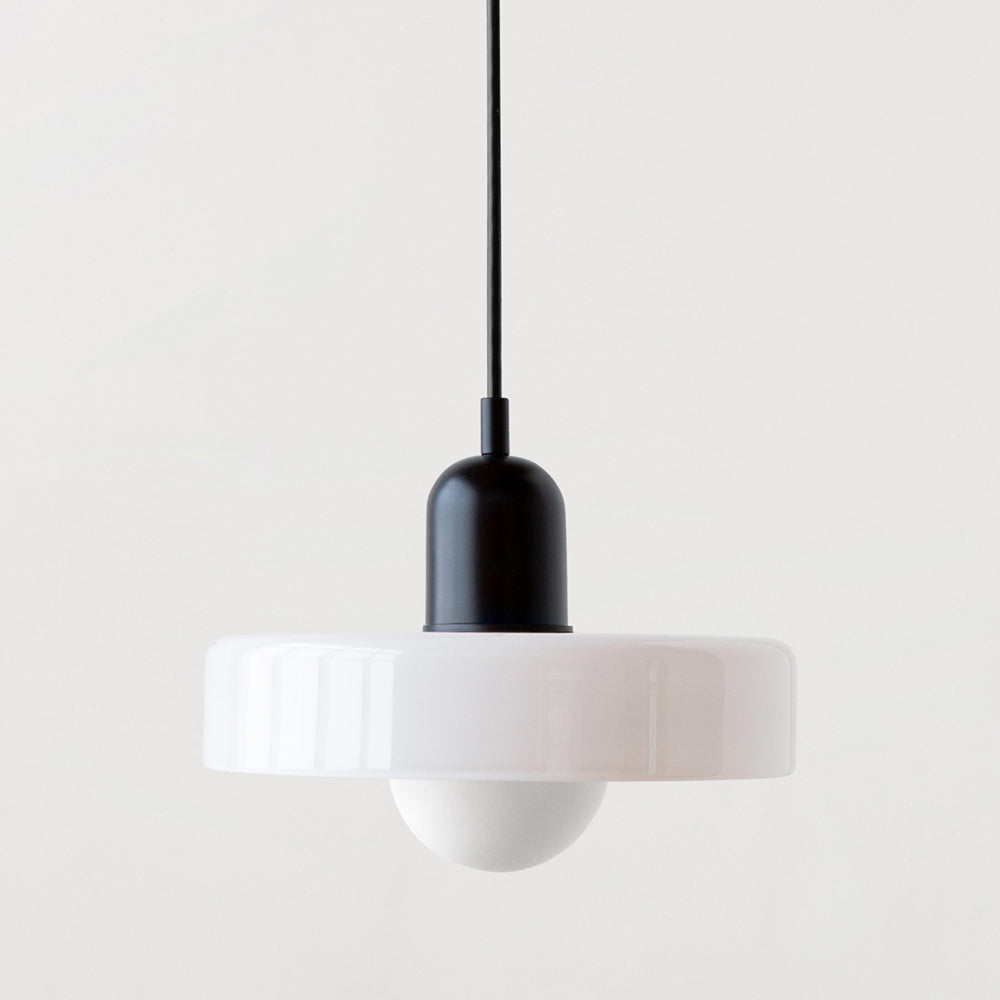 Bauhaus Pendellampe i Farvet Glas med Moderne Design