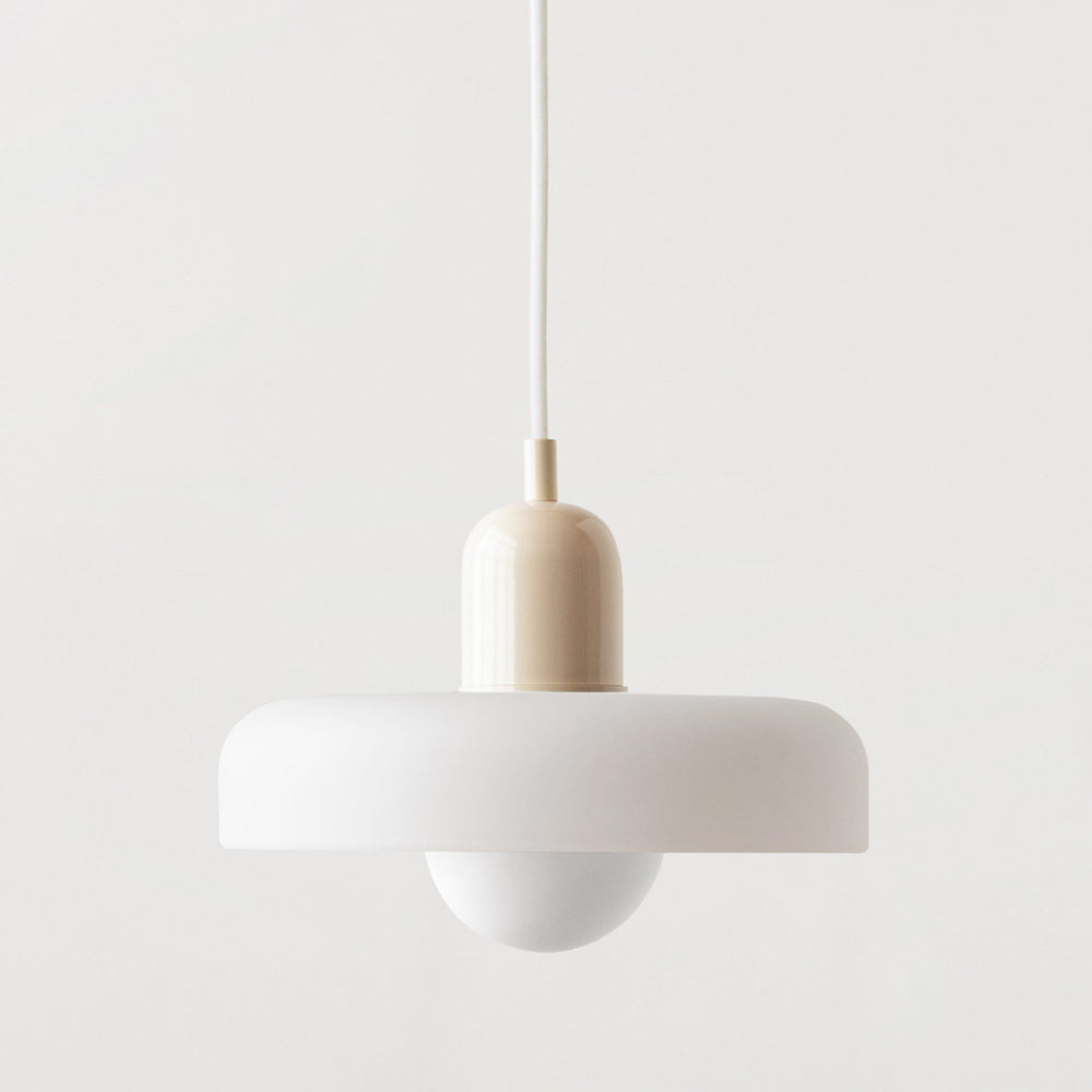 Bauhaus Pendellampe i Farvet Glas med Moderne Design
