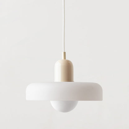 Bauhaus Pendellampe i Farvet Glas med Moderne Design