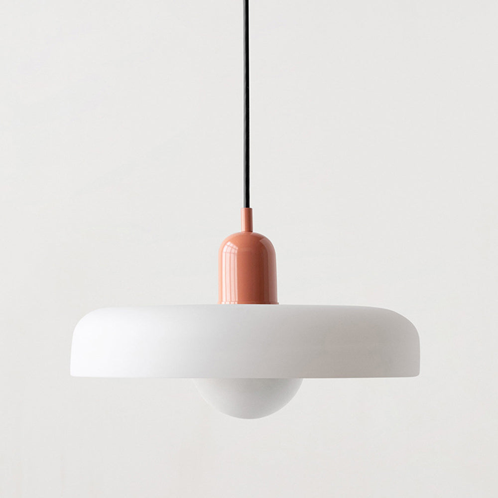 Bauhaus Pendellampe i Farvet Glas med Moderne Design