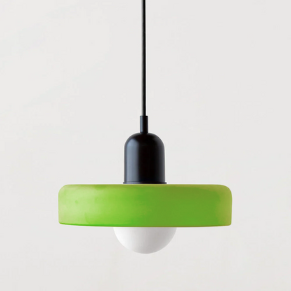 Bauhaus Pendellampe i Farvet Glas med Moderne Design