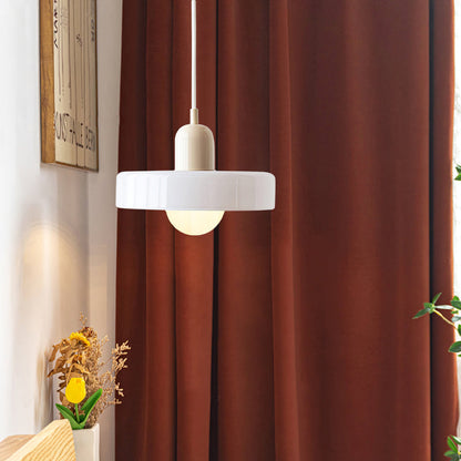 Bauhaus Pendellampe i Farvet Glas med Moderne Design
