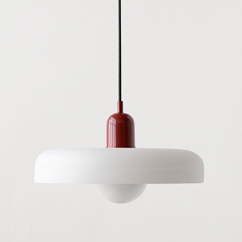 Bauhaus Pendellampe i Farvet Glas med Moderne Design