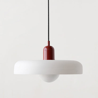 Bauhaus Pendellampe i Farvet Glas med Moderne Design