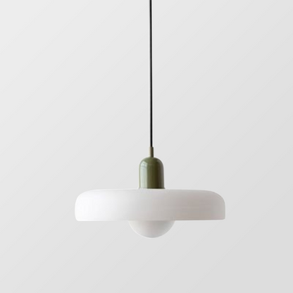 Bauhaus Pendellampe i Farvet Glas med Moderne Design