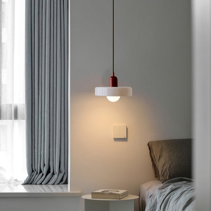 Bauhaus Pendellampe i Farvet Glas med Moderne Design