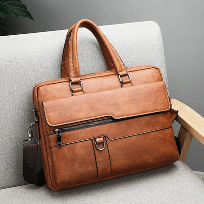 Benedicto skuldertaske i ægte læder med klassisk crossbody design til hverdagsbrug