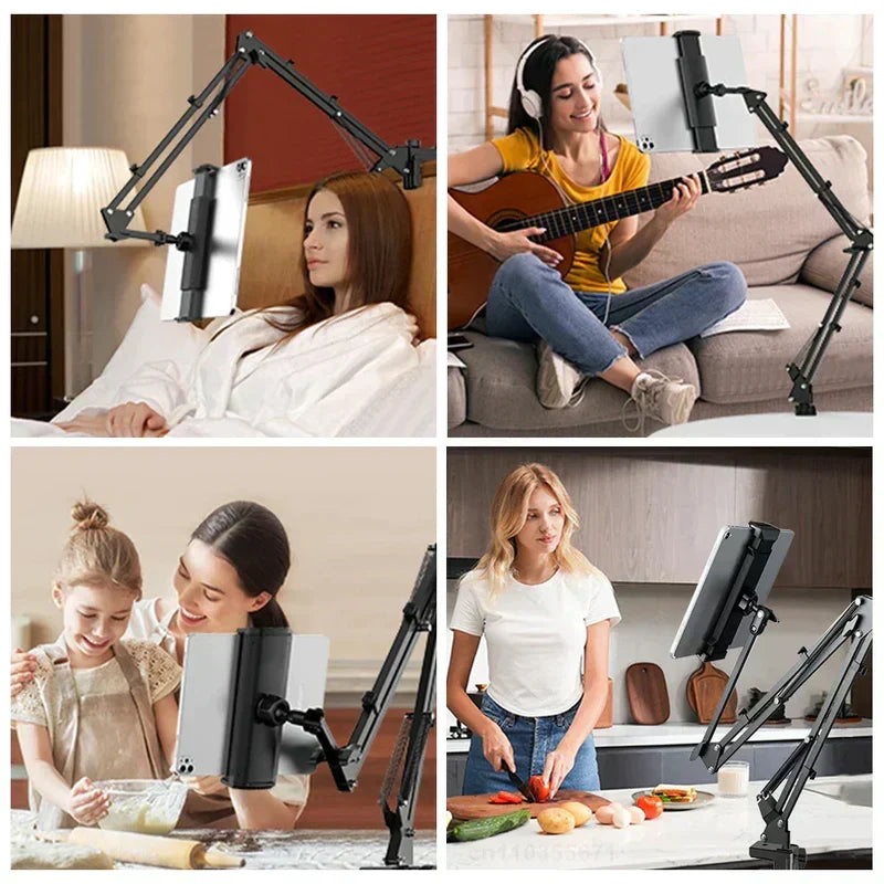 Bettina Justerbar Tablet Holder med Fleksibel Arm til Håndfri Brug