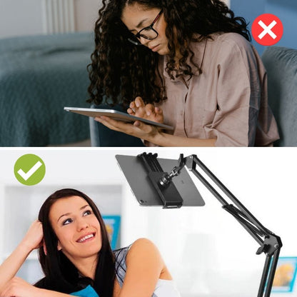Bettina Justerbar Tablet Holder med Fleksibel Arm til Håndfri Brug