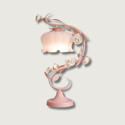 BlossomGlow Rosenlampe Elegant Bordlampe med Stemningslys