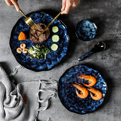 Blue Nebula Keramikstel – 10 Dele Elegant Service