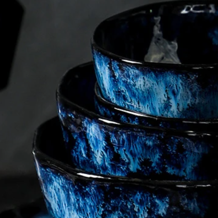 Blue Nebula Keramikstel – 10 Dele Elegant Service