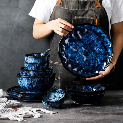 Blue Nebula Keramikstel – 10 Dele Elegant Service
