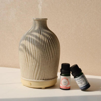 BohoBreeze Ultrasonisk Aroma Diffuser og Luftfugter i Vase Design