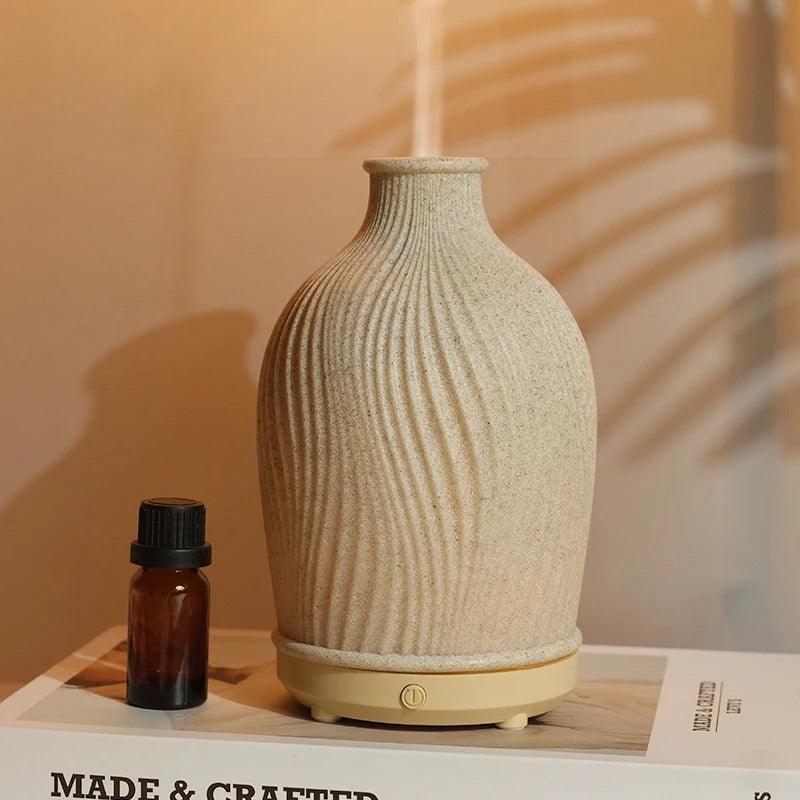 BohoBreeze Ultrasonisk Aroma Diffuser og Luftfugter i Vase Design