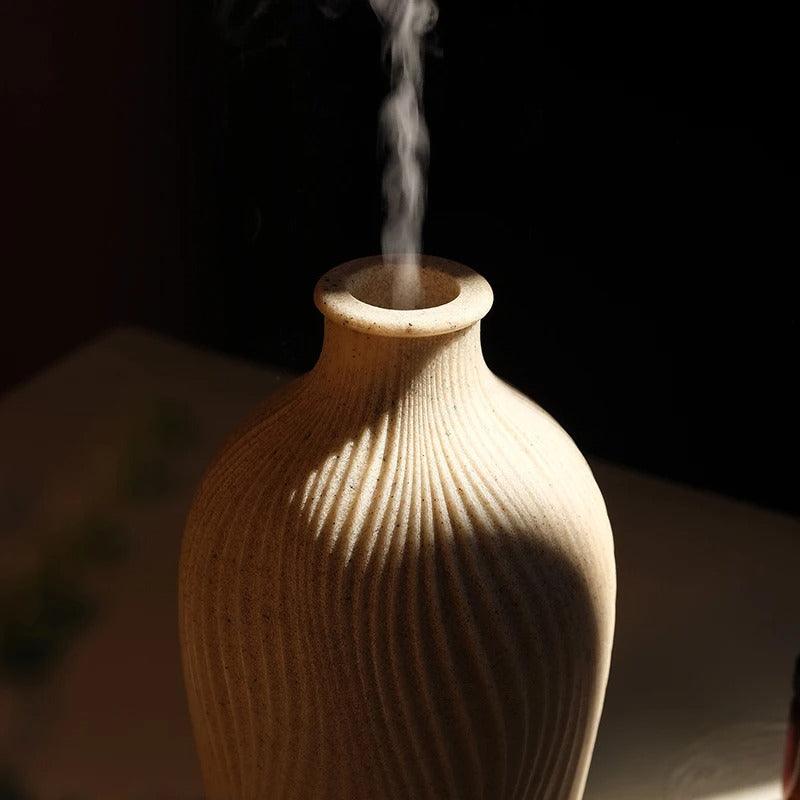 BohoBreeze Ultrasonisk Aroma Diffuser og Luftfugter i Vase Design
