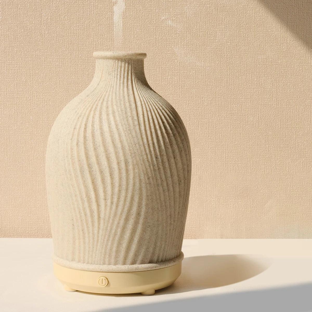 BohoBreeze Ultrasonisk Aroma Diffuser og Luftfugter i Vase Design