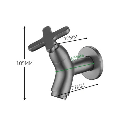 BrassFlow Væghængt Koldtvandshane i Massiv Messing med Ergonomisk Greb