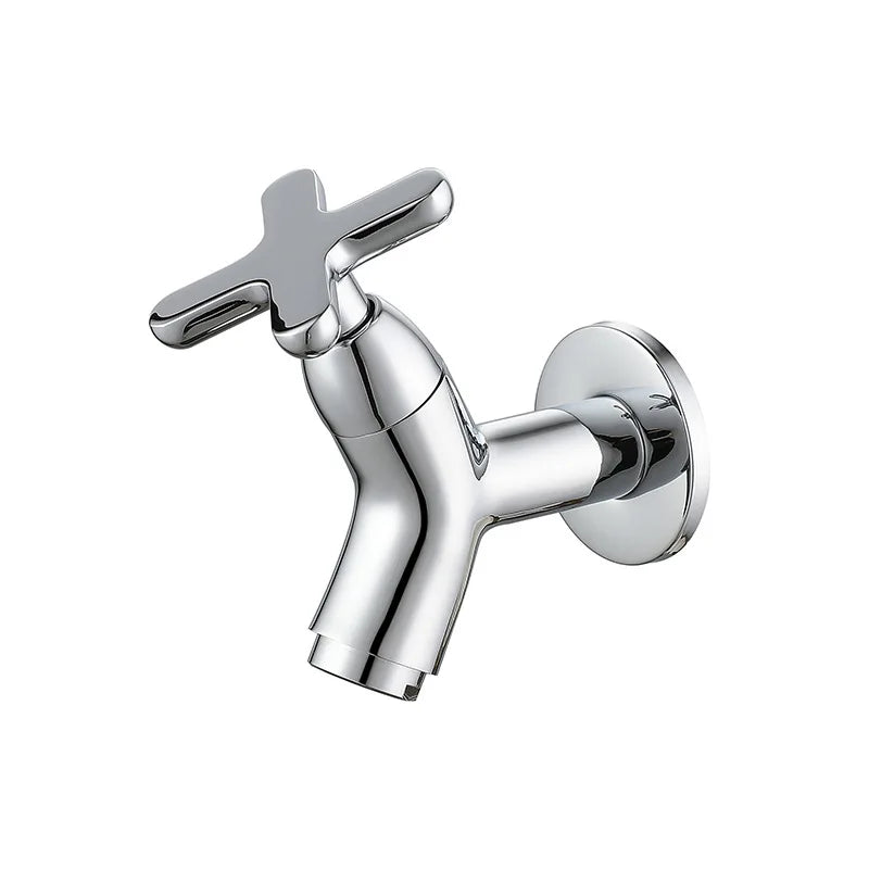 BrassFlow Væghængt Koldtvandshane i Massiv Messing med Ergonomisk Greb