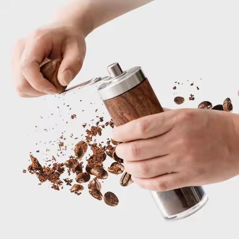 Brewora Manuel Kaffekværn i Træ med Justerbar Formalingsgrad