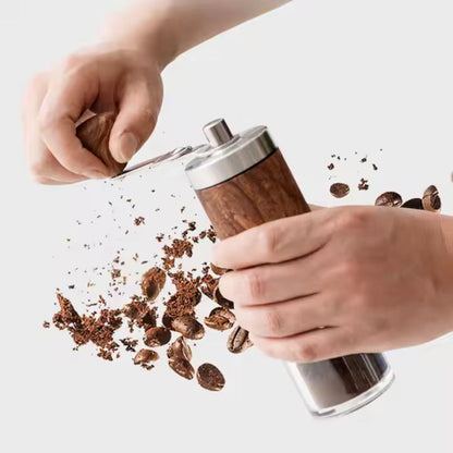Brewora Manuel Kaffekværn i Træ med Justerbar Formalingsgrad
