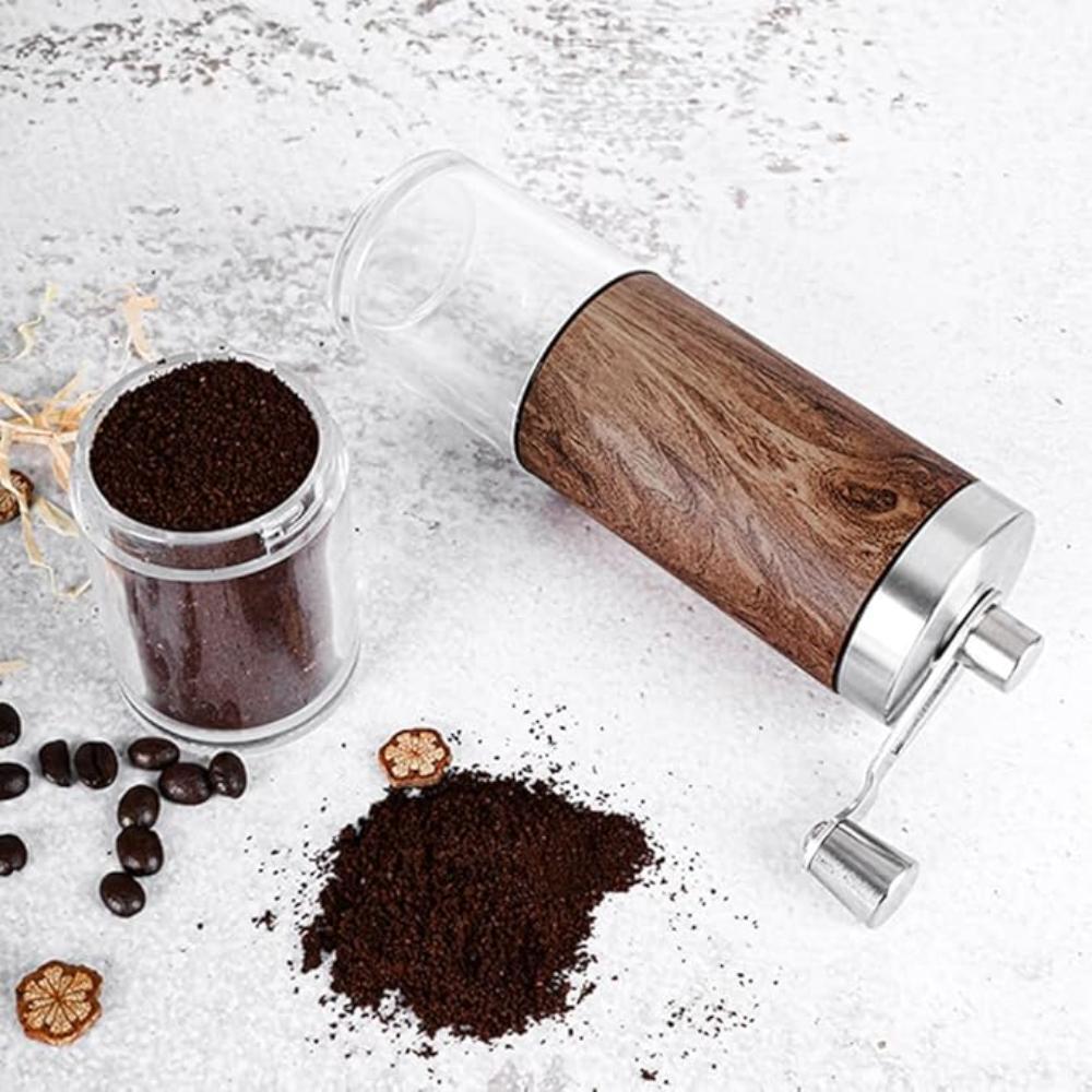 Brewora Manuel Kaffekværn i Træ med Justerbar Formalingsgrad
