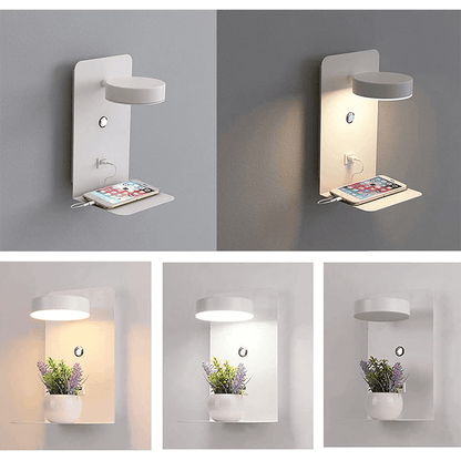 BrightSpot LED-bordlampe med USB-C-opladningsstation