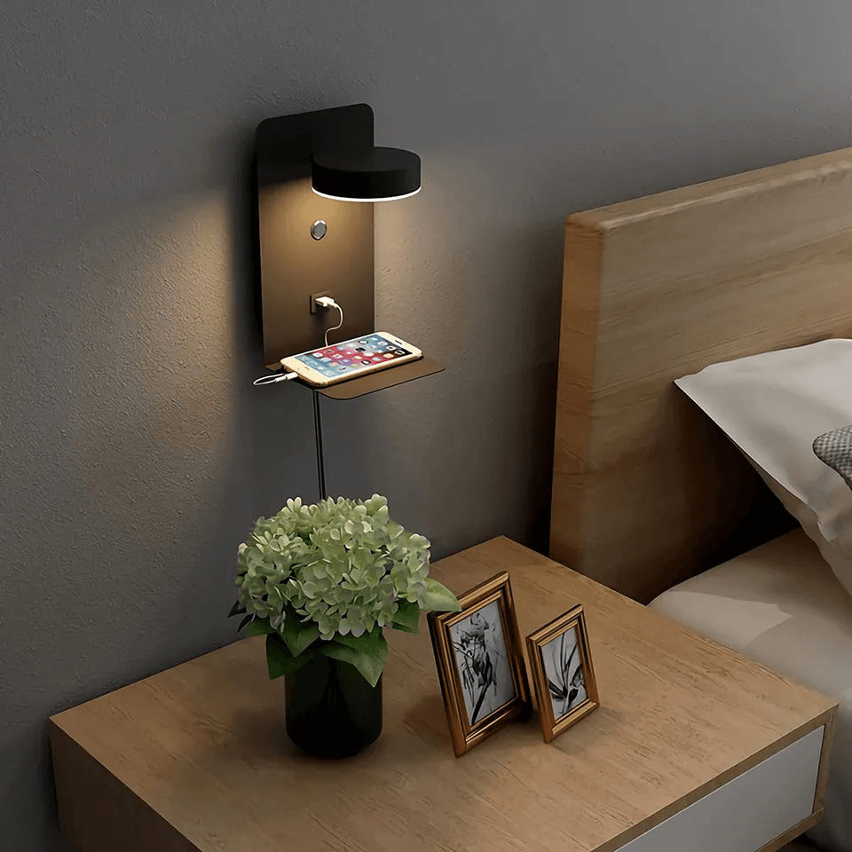 BrightSpot LED-bordlampe med USB-C-opladningsstation