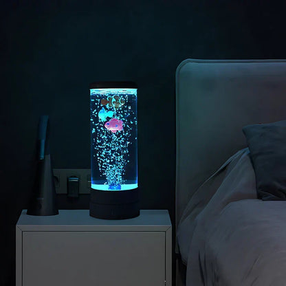 LED stemningslampe med bobleeffekt og farveskift USB natlampe til soveværelse, stue og kontor