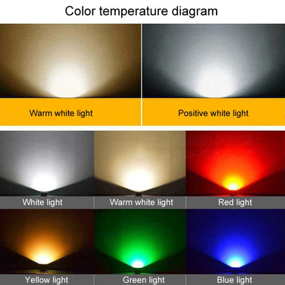 COB LED Udendørs Projektør – Vandtæt Justerbar Spotlampe med 7 Farver