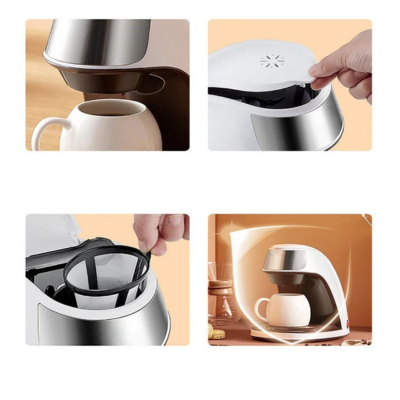 CaféNest Kompakt Automatisk Kaffemaskine med Keramikkop